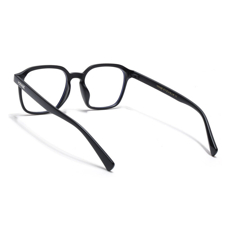 Voyage Air Matt Black Square Eyeglasses for Men & Women - MG4867-C2