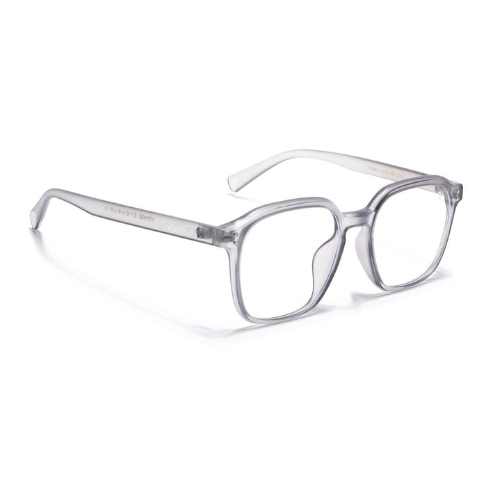 Voyage Air Transparent Grey Square Eyeglasses for Men & Women - MG4868-C3