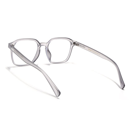 Voyage Air Transparent Grey Square Eyeglasses for Men & Women - MG4868-C3