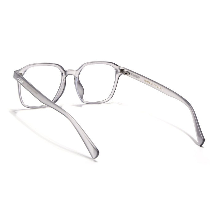 Voyage Air Transparent Grey Square Eyeglasses for Men & Women - MG4868-C3