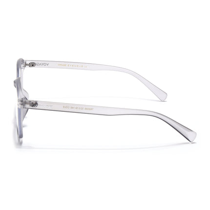 Voyage Air Transparent Grey Square Eyeglasses for Men & Women - MG4868-C3