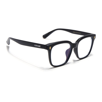 Voyage Air Matt Black Square Eyeglasses for Men & Women - MG4850-C2