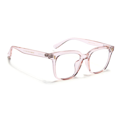 Voyage Air Transparent Pink Square Eyeglasses for Men & Women - MG4854-C5