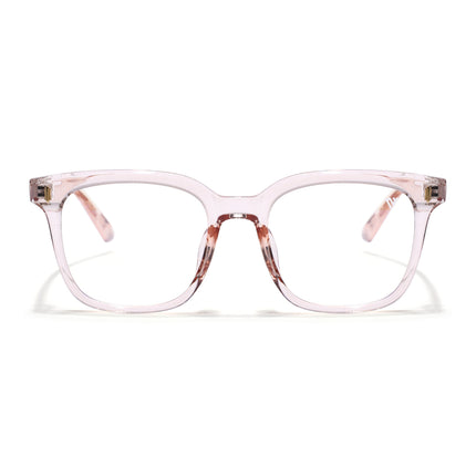 Voyage Air Transparent Pink Square Eyeglasses for Men & Women - MG4854-C5