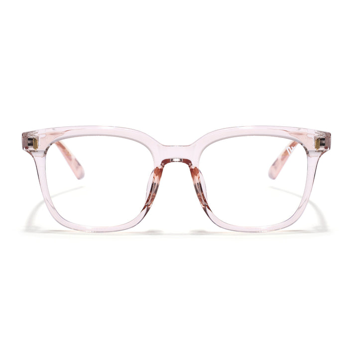 Voyage Air Transparent Pink Square Eyeglasses for Men & Women - MG4854-C5