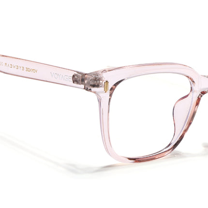 Voyage Air Transparent Pink Square Eyeglasses for Men & Women - MG4854-C5