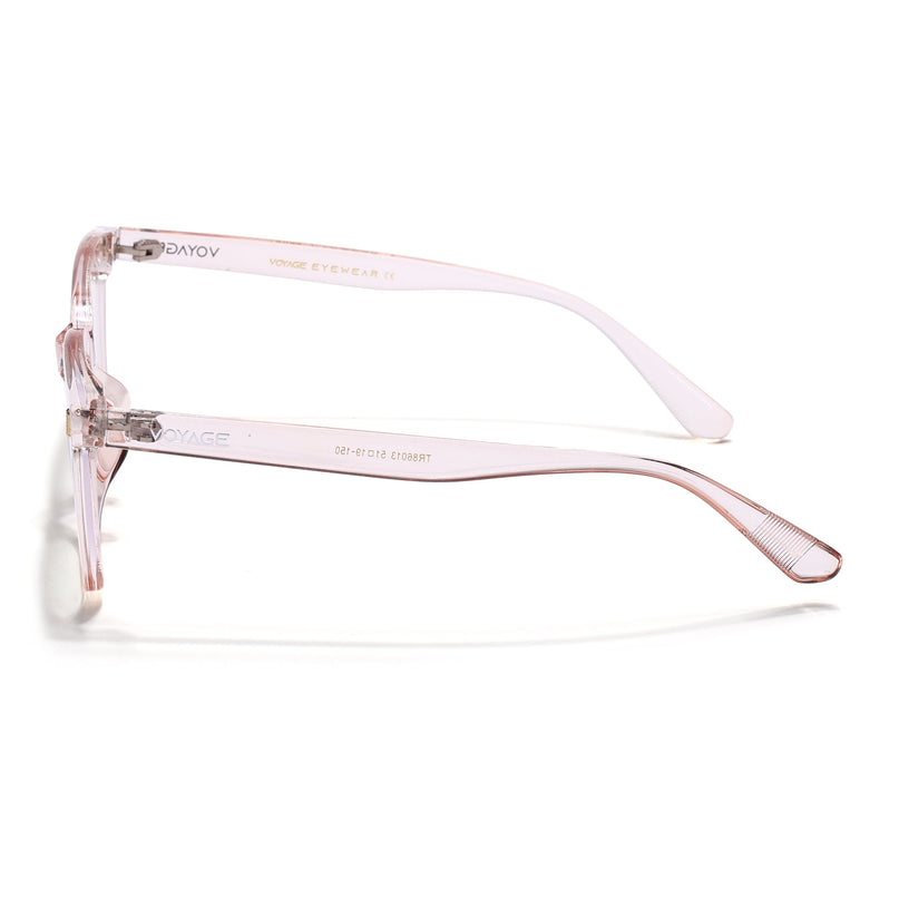 Voyage Air Transparent Pink Square Eyeglasses for Men & Women - MG4854-C5