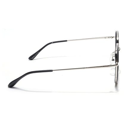 Voyage Black & Silver Square Eyeglasses for Men & Women - MG5816-C1