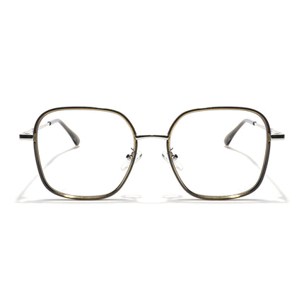 Voyage Grey & Silver Square Eyeglasses for Men & Women - MG5817-C2