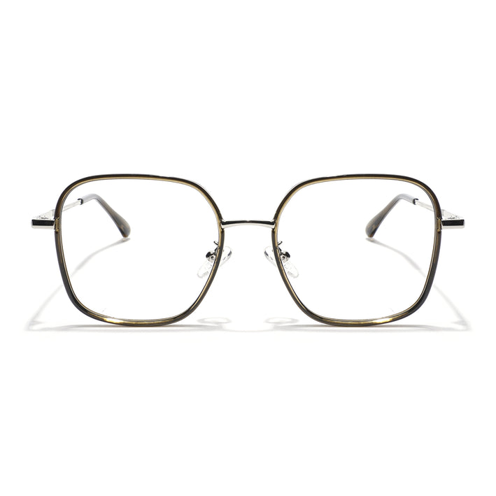 Voyage Grey & Silver Square Eyeglasses for Men & Women - MG5817-C2