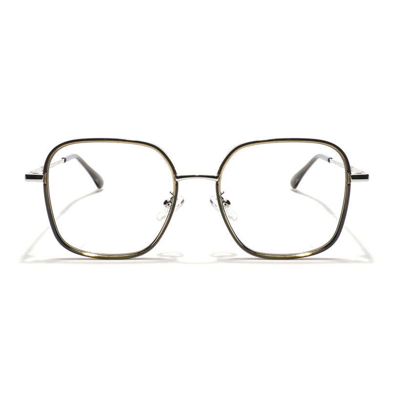 Voyage Grey & Silver Square Eyeglasses for Men & Women - MG5817-C2