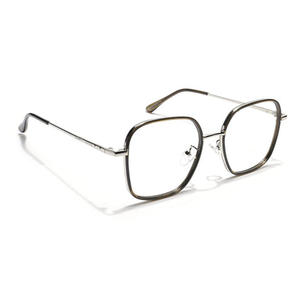 Voyage Grey & Silver Square Eyeglasses for Men & Women - MG5817-C2