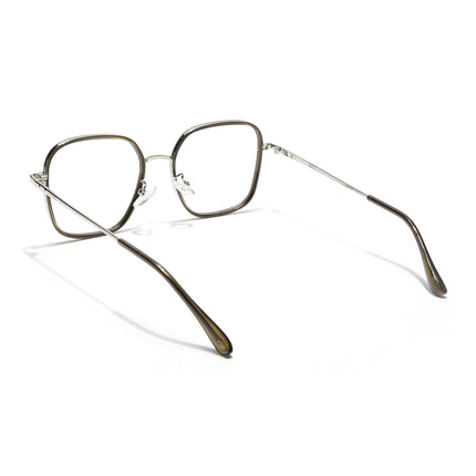 Voyage Grey & Silver Square Eyeglasses for Men & Women - MG5817-C2