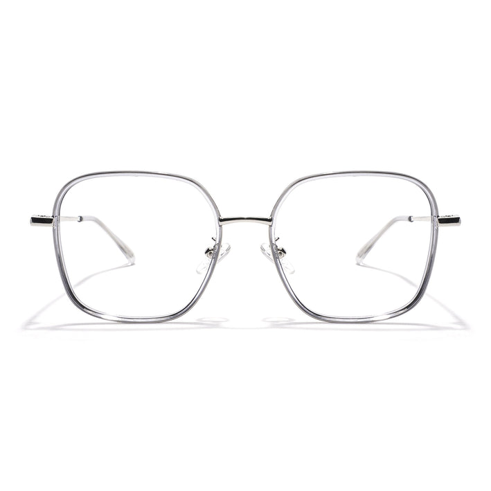 Voyage Light Grey & Silver Square Eyeglasses for Men & Women - MG5818-C3