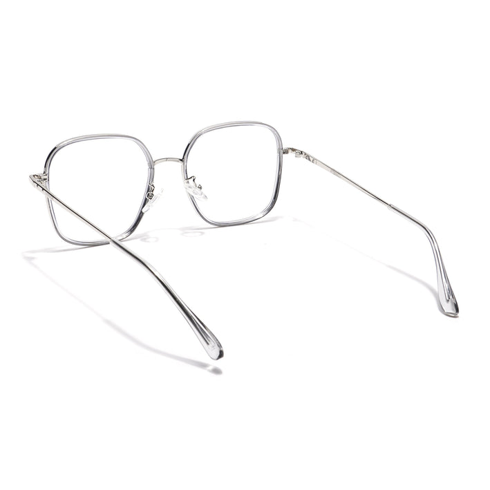 Voyage Light Grey & Silver Square Eyeglasses for Men & Women - MG5818-C3