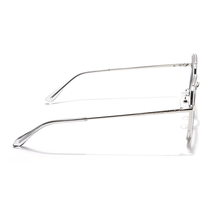 Voyage Light Grey & Silver Square Eyeglasses for Men & Women - MG5818-C3