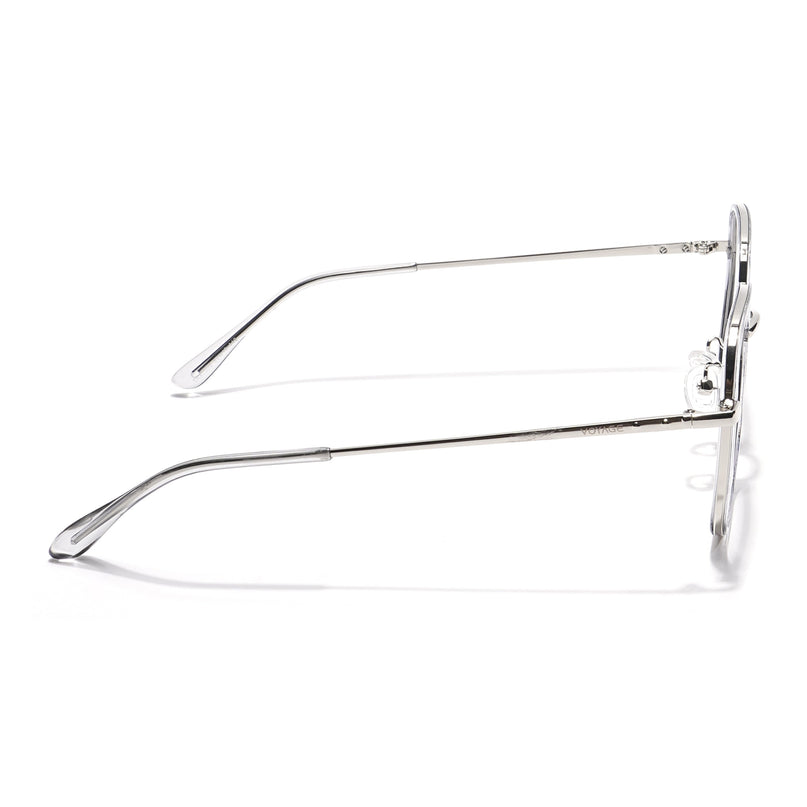 Voyage Light Grey & Silver Square Eyeglasses for Men & Women - MG5818-C3