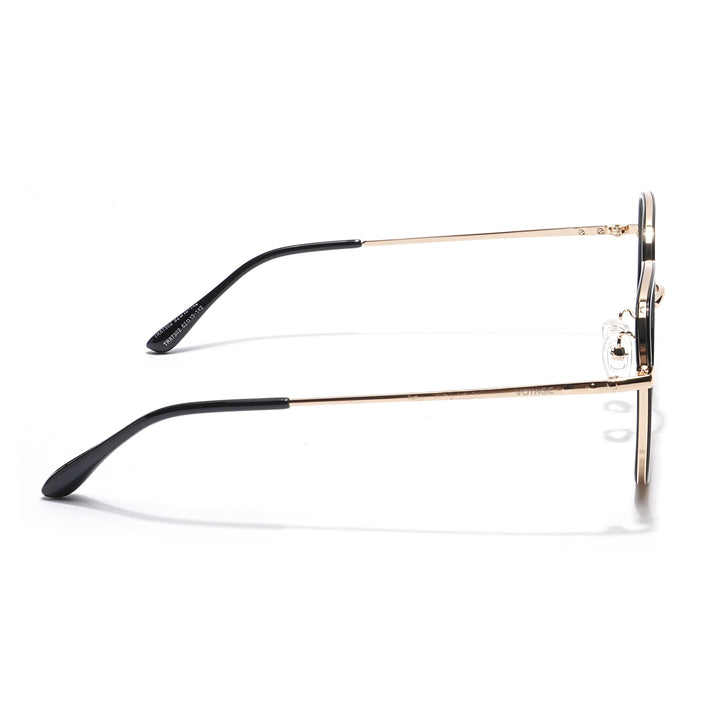 Voyage Black & Golden Square Eyeglasses for Men & Women - MG5819-C4
