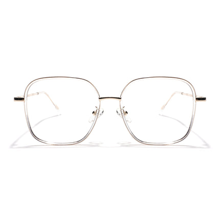 Voyage Golden & Transparent Square Eyeglasses for Men & Women - MG5820-C5