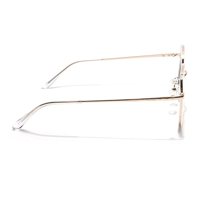 Voyage Golden & Transparent Square Eyeglasses for Men & Women - MG5820-C5