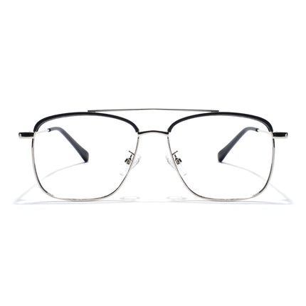 Voyage Black & Silver Wayfarer Eyeglasses for Men & Women - MG5825-C1