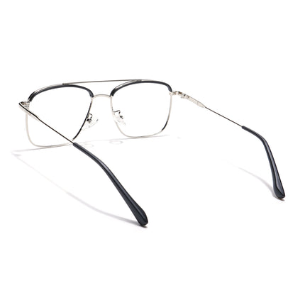Voyage Black & Silver Wayfarer Eyeglasses for Men & Women - MG5825-C1