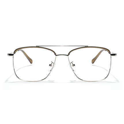 Voyage Grey & Silver Wayfarer Eyeglasses for Men & Women - MG5826-C2