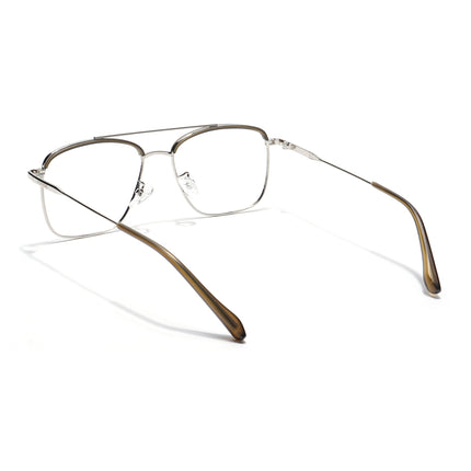 Voyage Grey & Silver Wayfarer Eyeglasses for Men & Women - MG5826-C2