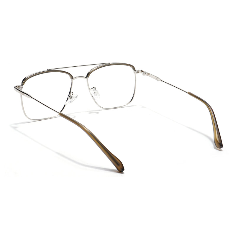 Voyage Grey & Silver Wayfarer Eyeglasses for Men & Women - MG5826-C2
