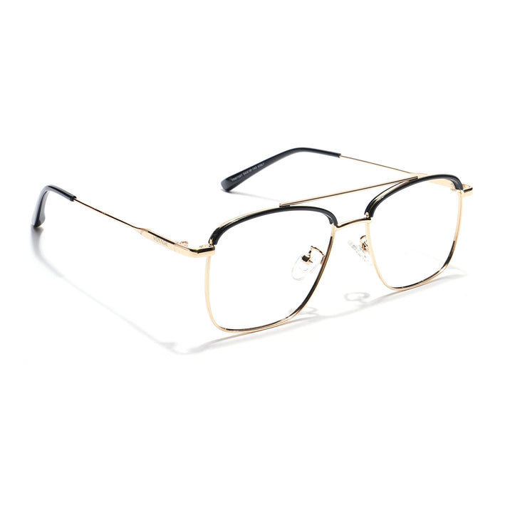 Voyage Black & Golden Wayfarer Eyeglasses for Men & Women - MG5828-C4