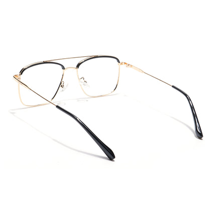 Voyage Black & Golden Wayfarer Eyeglasses for Men & Women - MG5828-C4