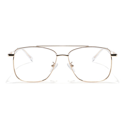 Voyage Golden & Transparent Wayfarer Eyeglasses for Men & Women - MG5829-C5