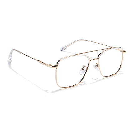 Voyage Golden & Transparent Wayfarer Eyeglasses for Men & Women - MG5829-C5