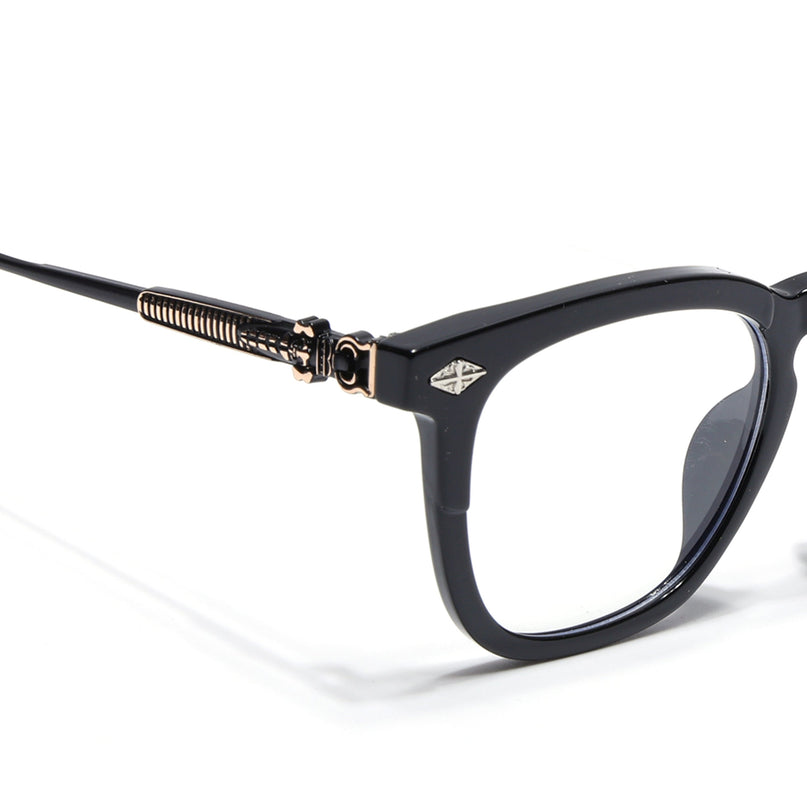 Voyage Black Wayfarer Eyeglasses for Men & Women - MG4395-C1