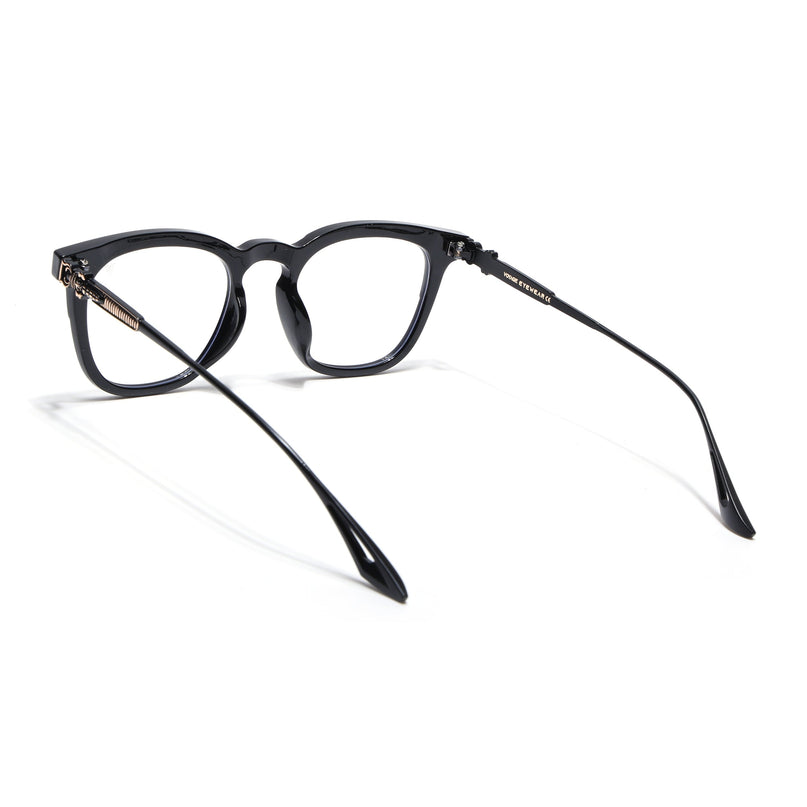 Voyage Black Wayfarer Eyeglasses for Men & Women - MG4395-C1