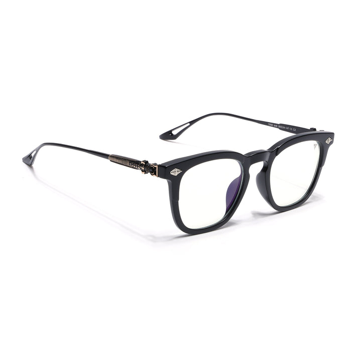Voyage Matte Black Wayfarer Eyeglasses for Men & Women - MG4397-C2
