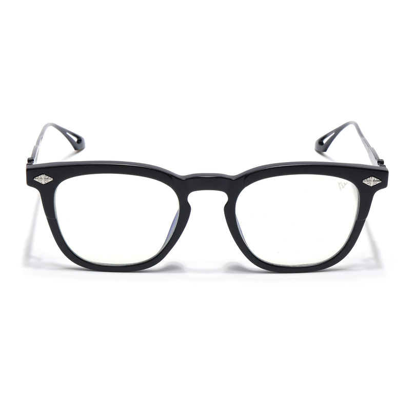 Voyage Matte Black Wayfarer Eyeglasses for Men & Women - MG4397-C2