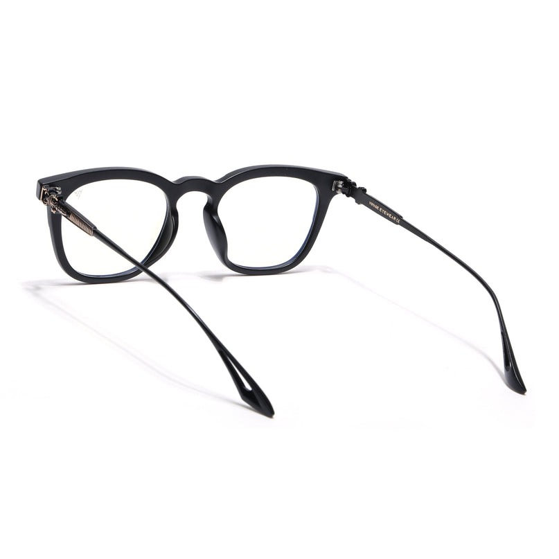 Voyage Matte Black Wayfarer Eyeglasses for Men & Women - MG4397-C2