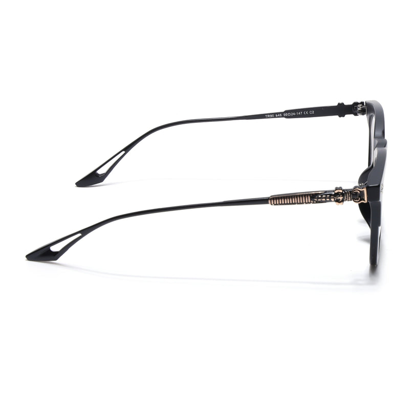 Voyage Matte Black Wayfarer Eyeglasses for Men & Women - MG4397-C2