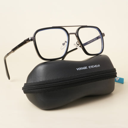 Voyage Black & Grey Wayfarer Eyeglasses for Men & Women - MG5271-C1