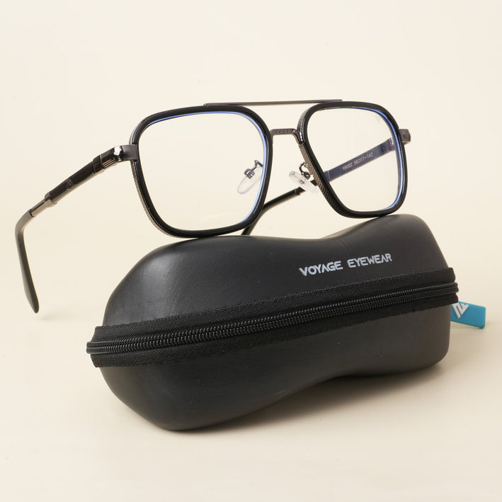 Voyage Black & Grey Wayfarer Eyeglasses for Men & Women - MG5271-C1