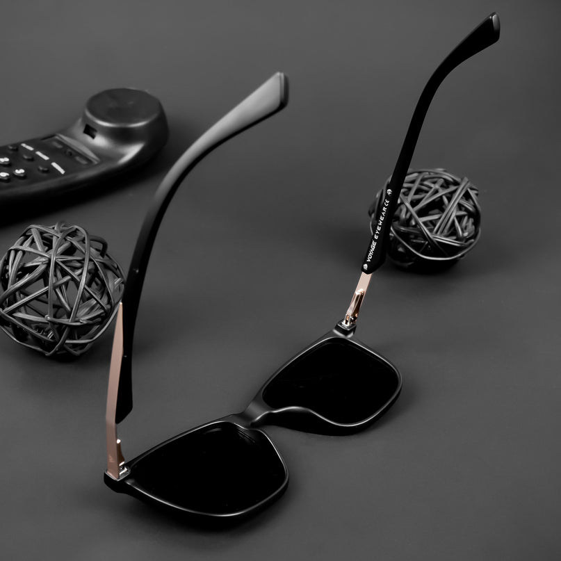 Wayfarer Polarized Sunglasses (Black Lens | Matt Black Frame - PMG5058)