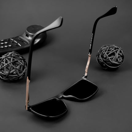 Wayfarer Polarized Sunglasses (Black Lens | Matt Black Frame - PMG5046)