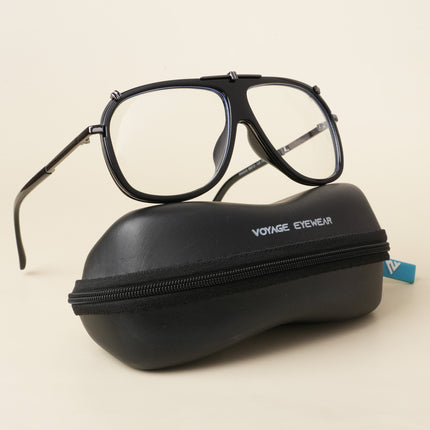 Voyage Black & Grey Wayfarer Eyeglasses for Men & Women - MG5222-C3