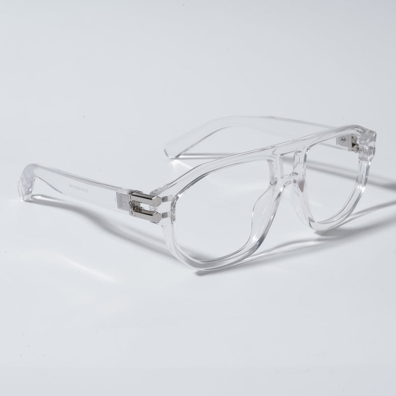 Eyejack Shadow Transparent Wayfarer Eyeglasses for Men & Women (82104MG4959-C2)