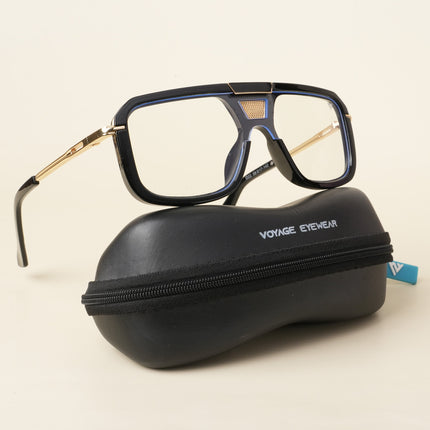 Voyage Goat Black & Golden Wayfarer Eyeglasses for Men & Women - MG5258-C2