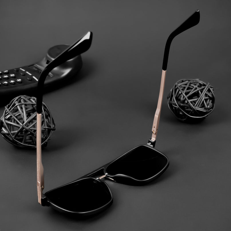 Nexus | Wayfarer Polarized Sunglasses (Black Lens | Matt Black Frame - PMG5054)