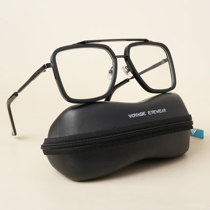 Voyage Black Wayfarer Eyeglasses for Men & Women - MG5214-C1