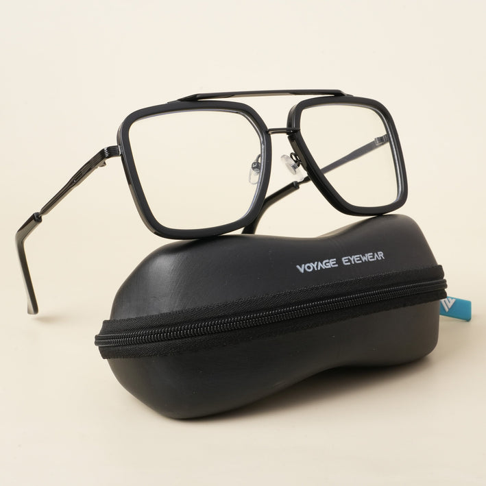 Voyage Black Wayfarer Eyeglasses for Men & Women - MG5214-C1