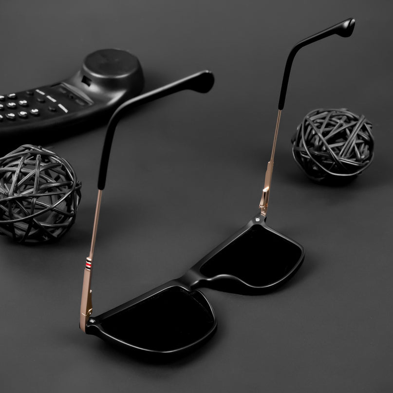 Uptown | Wayfarer Polarized Sunglasses (Black Lens | Matt Black Frame - PMG5038)